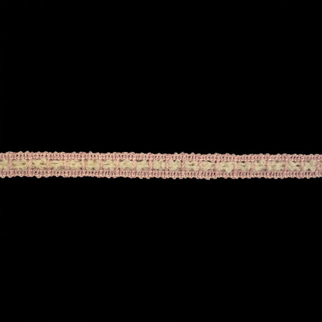 Pink and Cream Wool Crocheted Trim - 0.375"