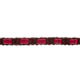 Wine Red Crocheted Trim with Magenta Velvet Ribbon Core - 0.625"