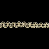 Icicle and Metallic Silver Waves Gimp Braided Trim - 0.25"