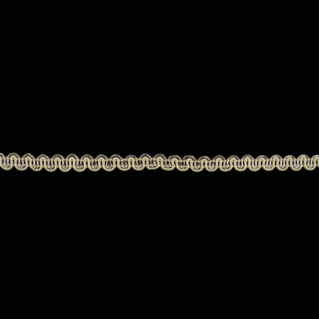 Icicle and Metallic Silver Waves Gimp Braided Trim - 0.25"