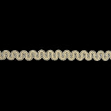 Sugar Swizzle and Metallic Silver Waves Gimp Braided Trim - 0.5"