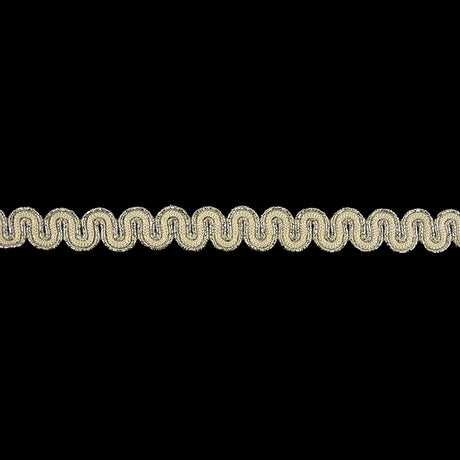 Sugar Swizzle and Metallic Silver Waves Gimp Braided Trim - 0.5"