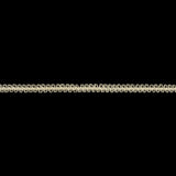 Cloud Dancer and Metallic Silver Loopy Braided Trim - 0.25"