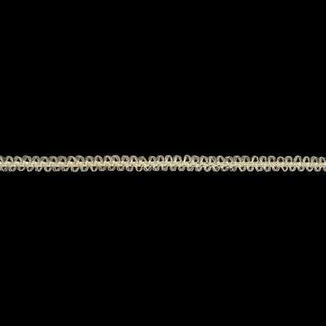 Cloud Dancer and Metallic Silver Loopy Braided Trim - 0.25"