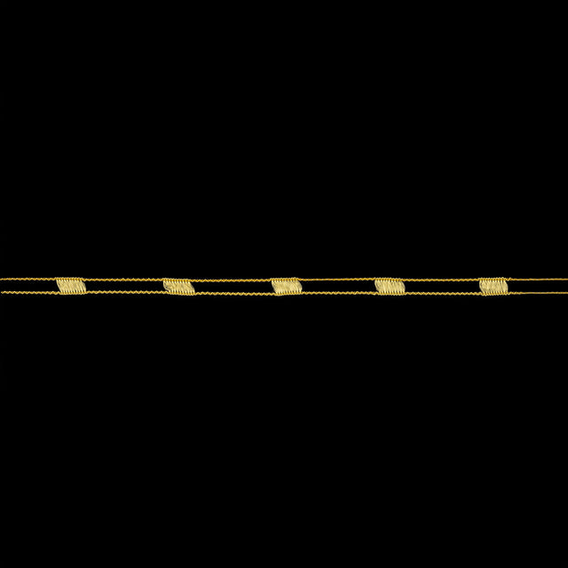 Pale Yellow Fine Rail Lace Trim - 0.2"