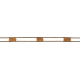 Black and Brown Fine Rail Lace Trim - 0.2"