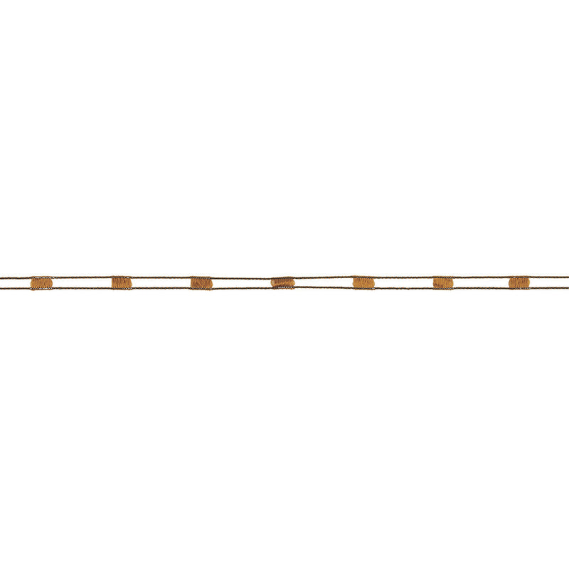Black and Brown Fine Rail Lace Trim - 0.2"