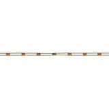 Black and Brown Fine Rail Lace Trim - 0.2"