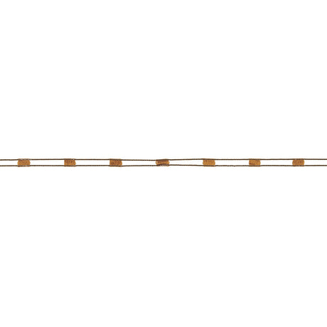 Black and Brown Fine Rail Lace Trim - 0.2"
