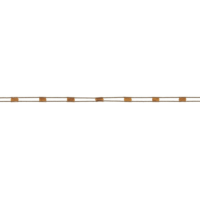 Black and Brown Fine Rail Lace Trim - 0.2"