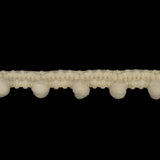 White Asparagus Puffy Bobbles Stretch Trim - 0.375"