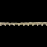 White Asparagus Puffy Bobbles Stretch Trim - 0.375"