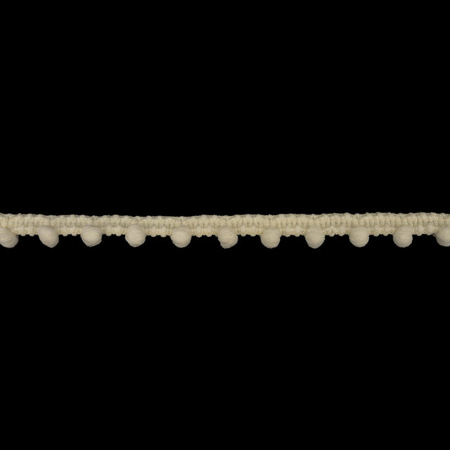 White Asparagus Puffy Bobbles Stretch Trim - 0.375"