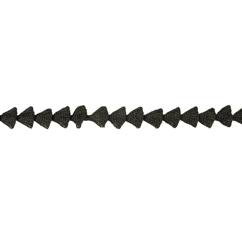 Black Triangles Braided Trim - 0.5"