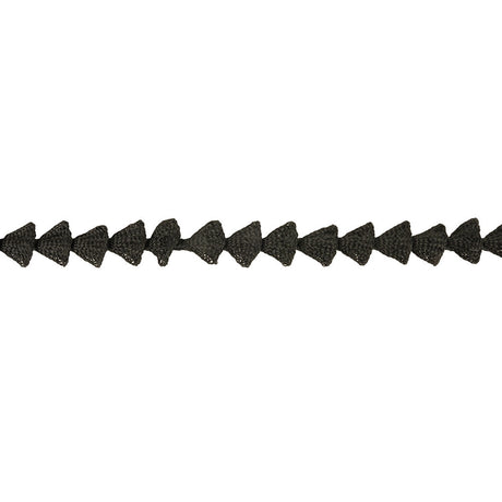 Black Triangles Braided Trim - 0.5"