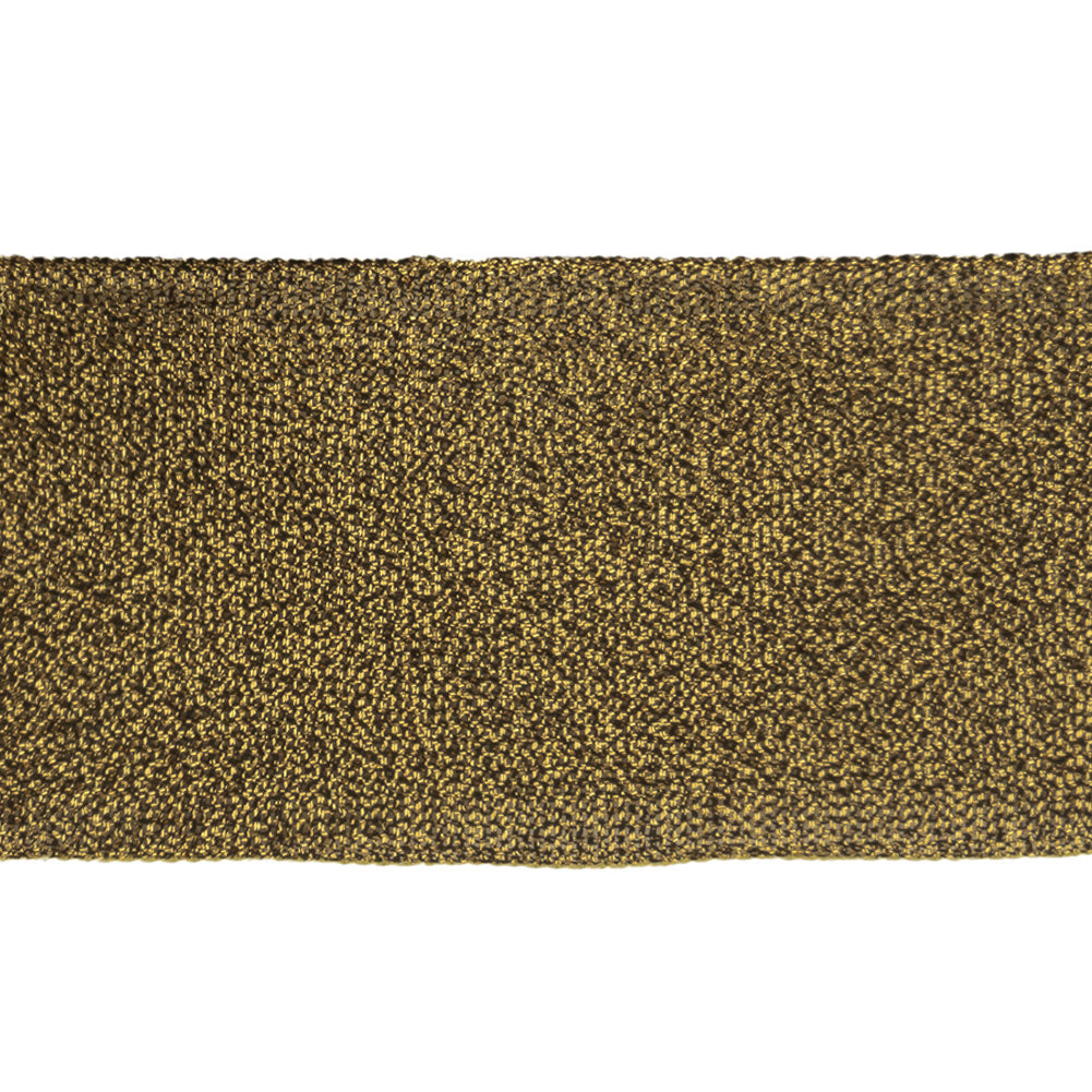 Metallic Gold and Black Crisp Woven Ribbon - 1.375"