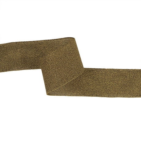 Metallic Gold and Black Crisp Woven Ribbon - 1.375"