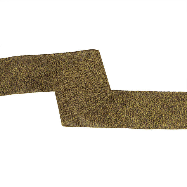 Metallic Gold and Black Crisp Woven Ribbon - 1.375"