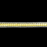 Lemon Single Row Sequins and Metallic Silver Stripes Trim - 0.375"