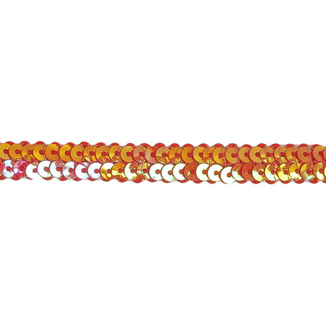 Metallic Iridescent Red Two Row Baby Sequins Trim - 0.375"