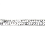 Metallic Silver Two Row Sequins Trim - 0.5"