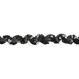 Black Sequins Ric Rac Trim - 1.125"