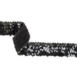 Black Four Row Stretch Sequins Trim - 1.5"