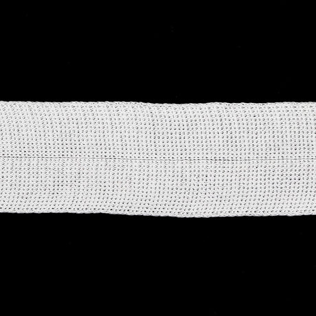 White Rayon Foldover Knit Trim - 1.25"