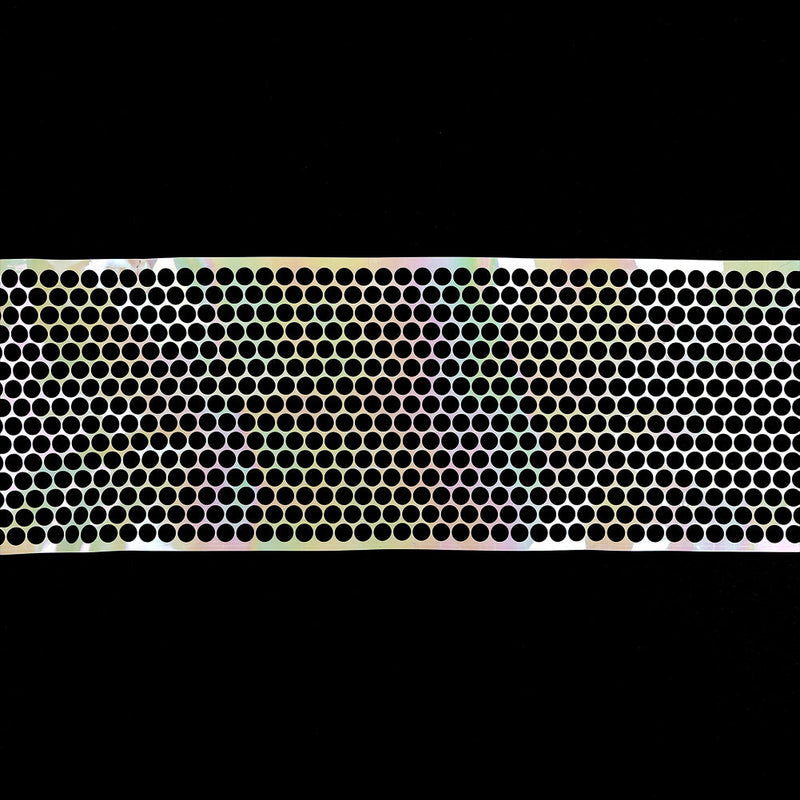 Iridescent Off-White Perforated Vinyl Trim - 3.25"