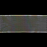 Iridescent Off-White Perforated Vinyl Trim - 3.25"
