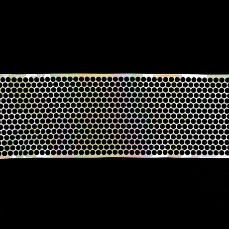 Iridescent Off-White Perforated Vinyl Trim - 3.25"