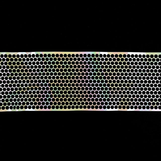 Iridescent Off-White Perforated Vinyl Trim - 3.25"