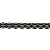 Caviar Twists Embroidered Lace Trim on Mesh - 1"
