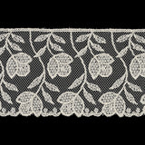 White Tulips Embroidered Lace Trim - 2.25"