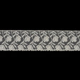 White Tulips Embroidered Lace Trim - 2.25"