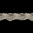 Bone White Luminous Blooming Flowers Embroidered Lace Trim - 2.375"