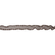 Brown Ruffled Stretch Cotton Blend Lace Trim - 0.875"