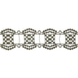 Olive Green Checks, Windows and Leaves Venise Lace Trim - 2.25"