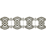 Olive Green Checks, Windows and Leaves Venise Lace Trim - 2.25"