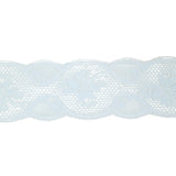 Pale Blue Classical Floral Lace Trim - 3"
