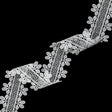 White Leaves and Dots Venise Lace Trim - 2"