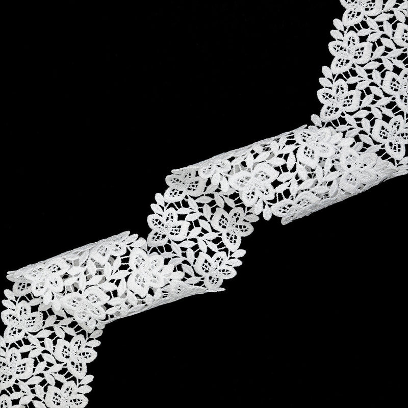 White Flowering Vines Venise Lace Trim - 2.375"