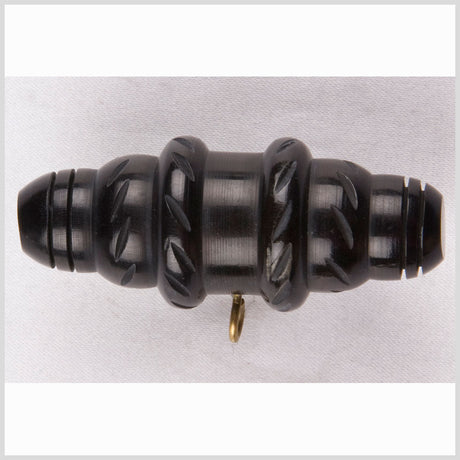 Black Intricate Horn Shank Back Toggle - 80L/50.8mm