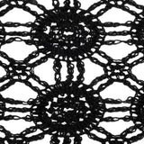 Black Medallions Cotton Blend Crochet Lace Trim - 11.5"