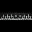 White Embroidered Eyelet Lace Trim - 1.75"