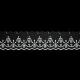 White Embroidered Eyelet Lace Trim - 1.75"