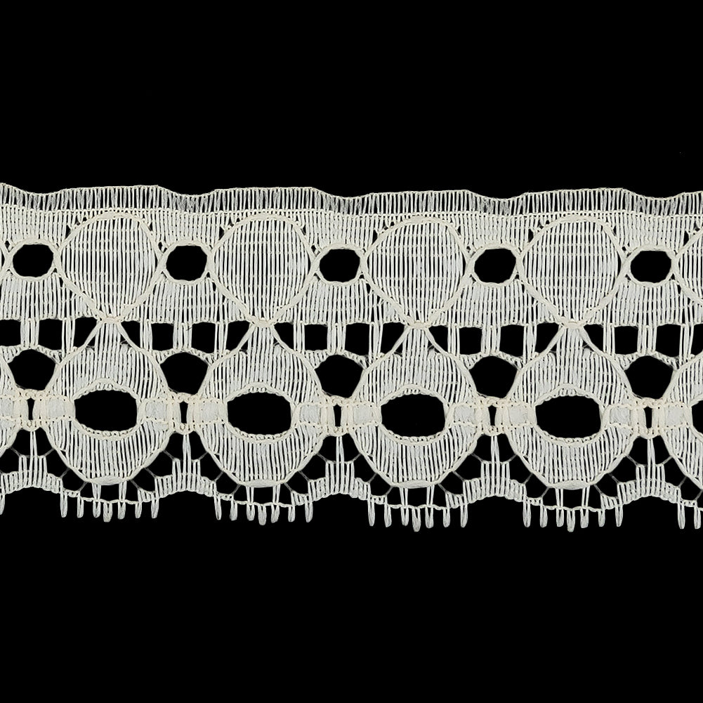 Ivory Geometric Lace Trim - 1.625"