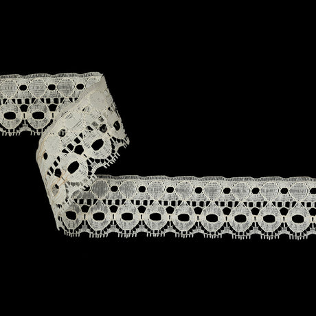 Ivory Geometric Lace Trim - 1.625"
