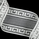 White Greek Key Borders Filet Lace Trim - 2.5"