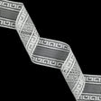 White Greek Key Borders Filet Lace Trim - 2.5"